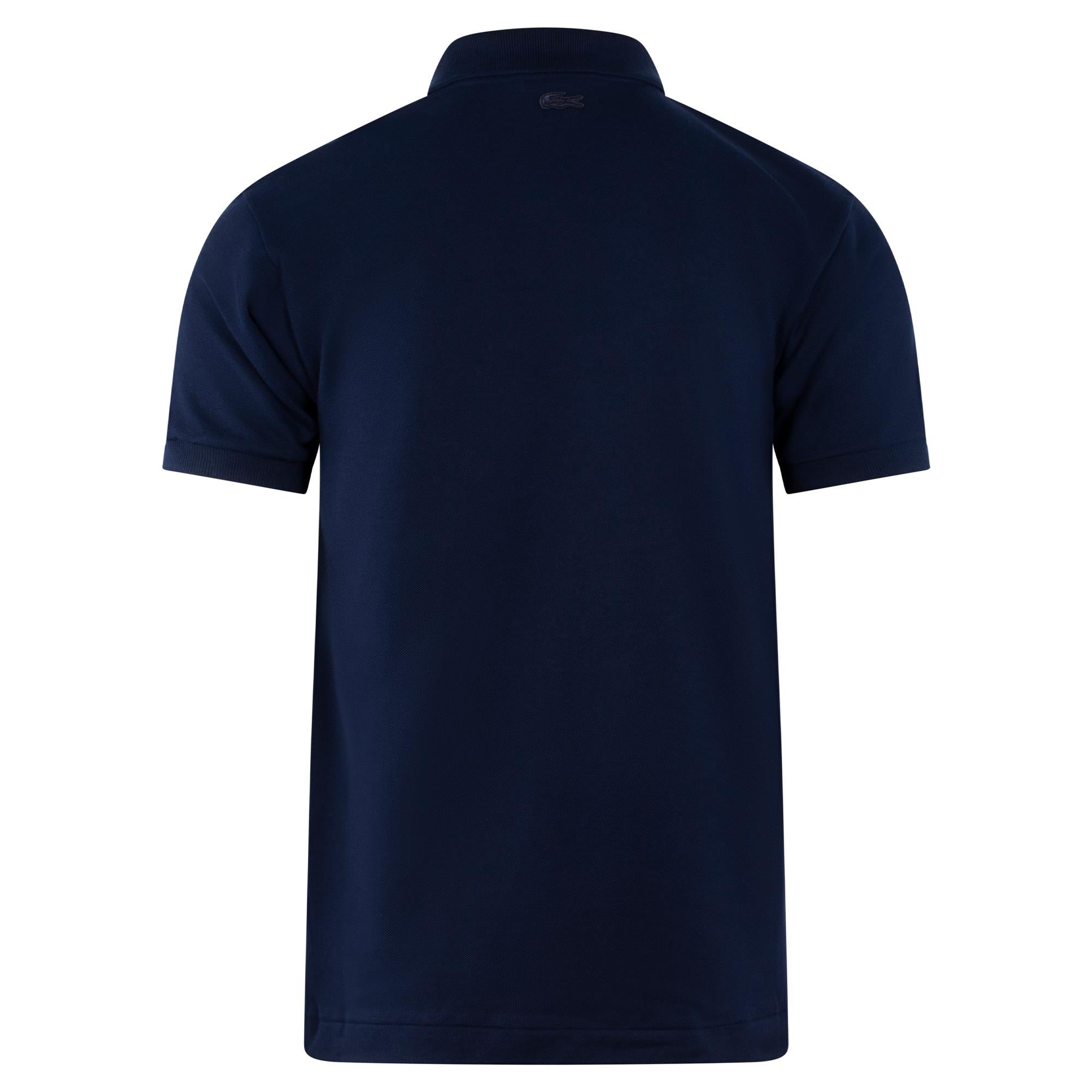 Lacoste Classic Fit L1212 Graphic Badge Polo Shirt Navy
